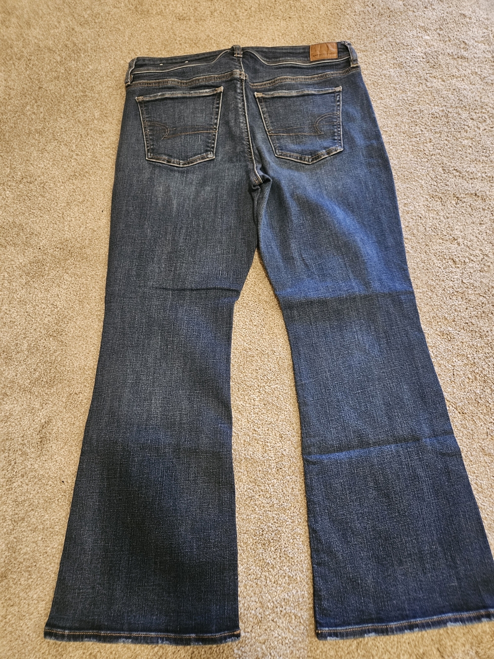 AE  Women's Dark Blue Kick Boot Jeans Sz. 12 X- Short 28" Inseam - Picture 2 of 7
